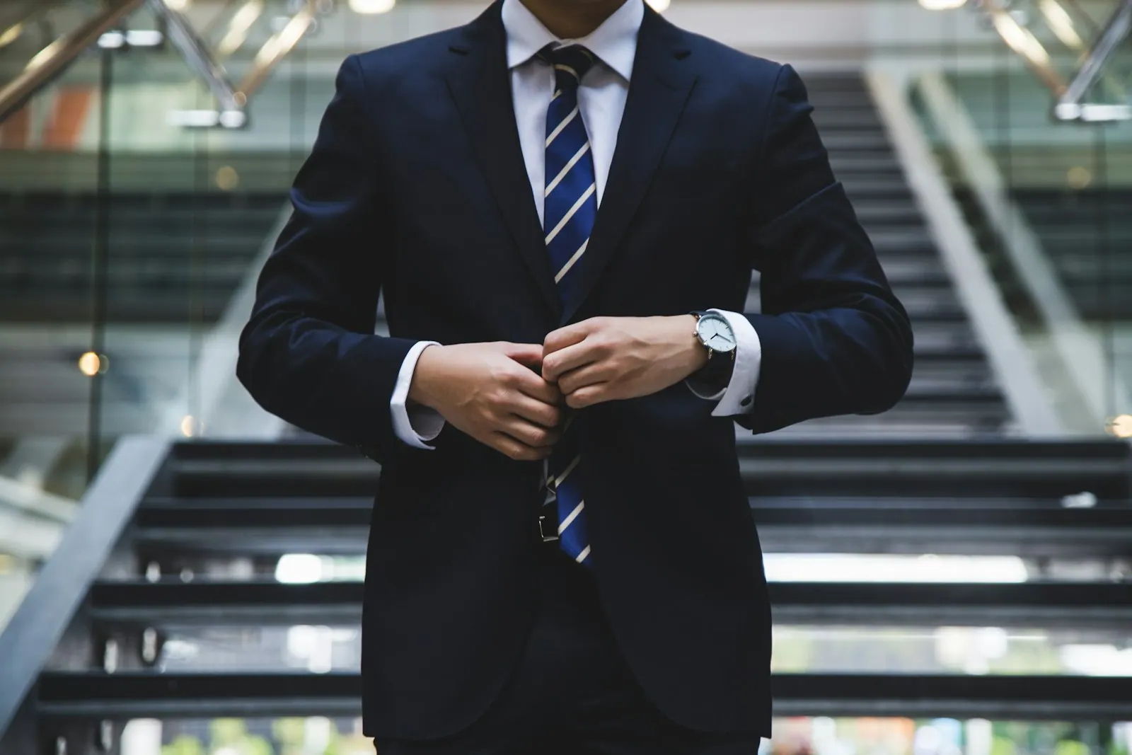 Business traveller ready for an executive transfer