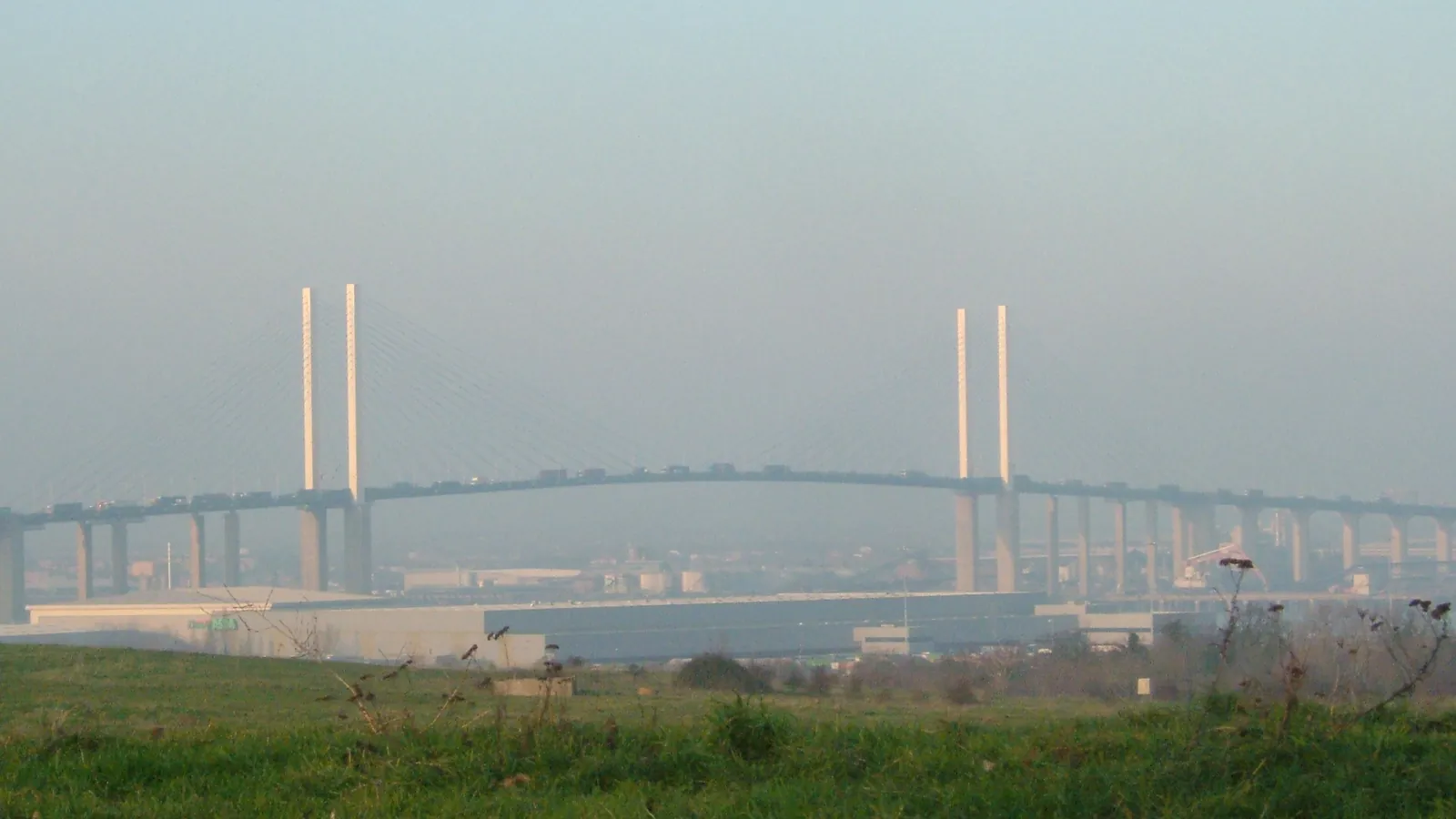 Queen Elizabeth II Bridge at the Dartford Crossing on the M25 - London City Airport to Dartford transfer